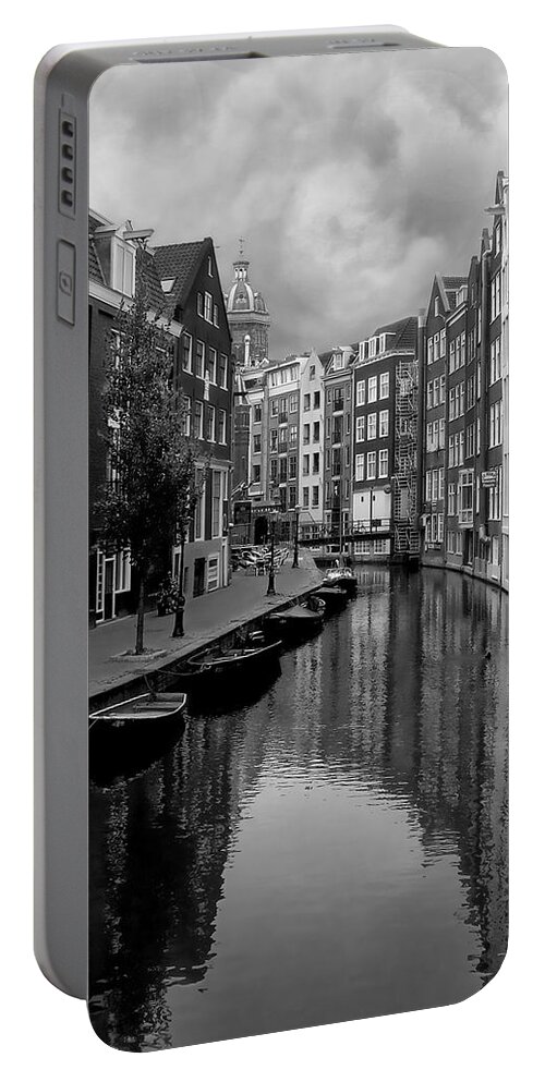 Amsterdam Portable Battery Charger featuring the photograph Amsterdam Canal by Heather Applegate