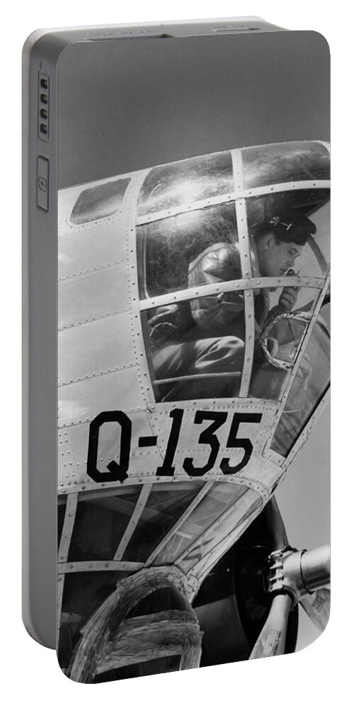 1941 Portable Battery Charger featuring the photograph An Army Air Force Bombardier by Underwood Archives