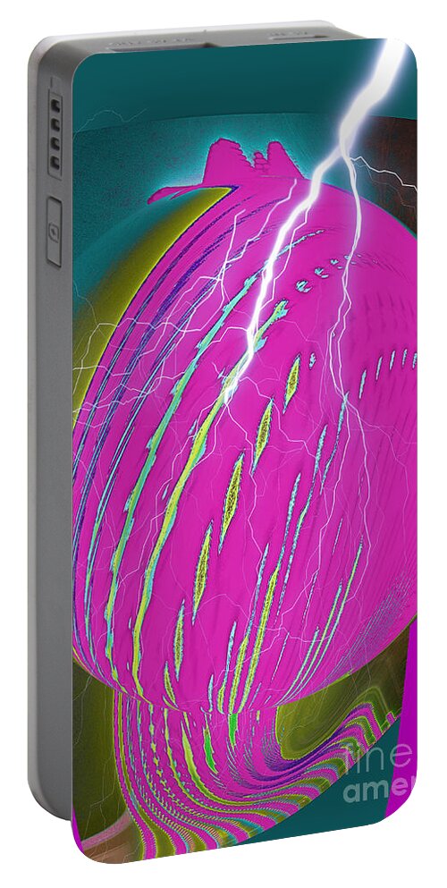 Earth Portable Battery Charger featuring the digital art And He Called It Earth by Luther Fine Art