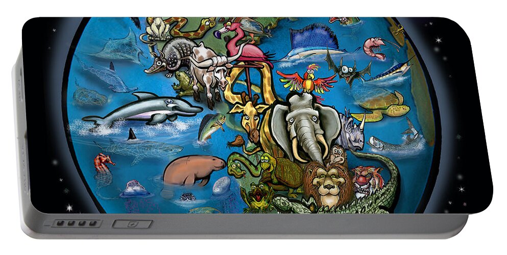 Animal Portable Battery Charger featuring the digital art Animal Planet by Kevin Middleton