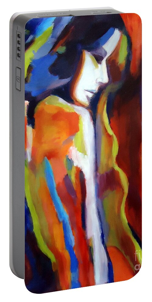 Nude Figures Portable Battery Charger featuring the painting Animus by Helena Wierzbicki