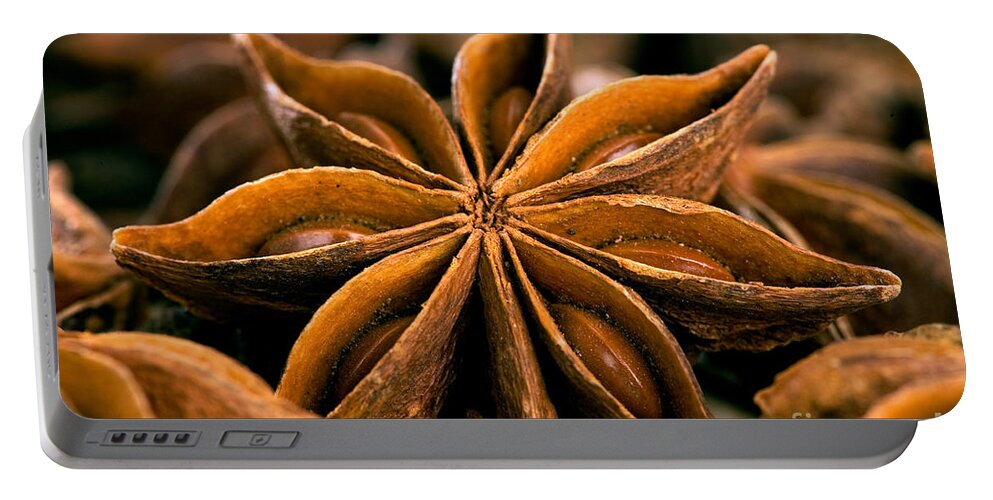 Anise Portable Battery Charger featuring the photograph Anise Star by Iris Richardson
