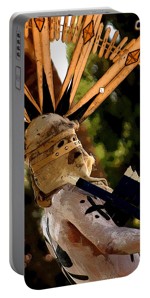 Pow Wow Portable Battery Charger featuring the photograph Apache Dancer by Joe Kozlowski