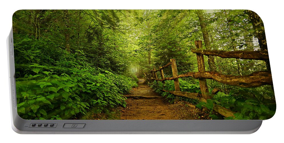 Appalachian Trail Portable Battery Charger featuring the photograph Appalachian Trail at Newfound Gap by Stephen Stookey