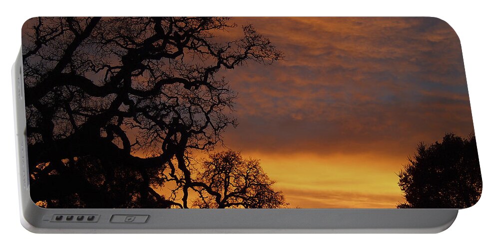 Sunset Portable Battery Charger featuring the photograph Arastradero Open Space Preserve Sunset by Priya Ghose