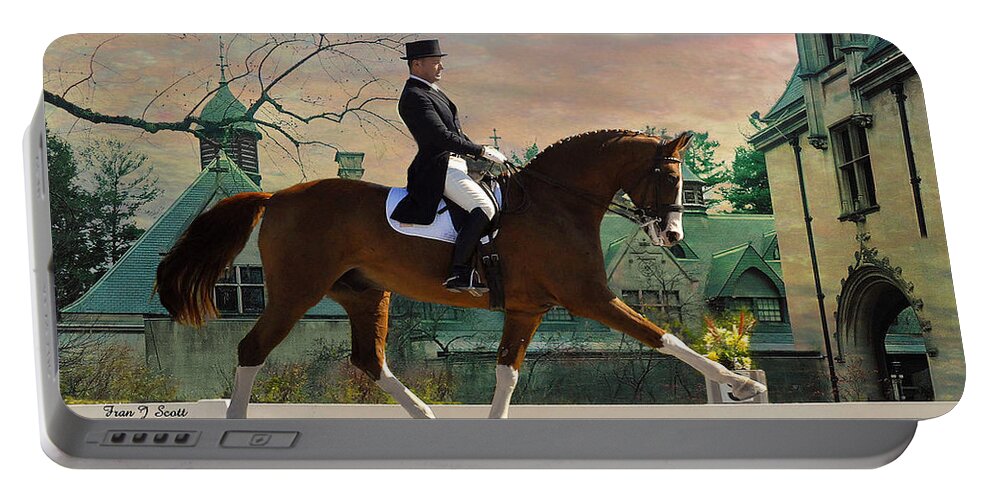 Horses Portable Battery Charger featuring the photograph Art of Dressage by Fran J Scott