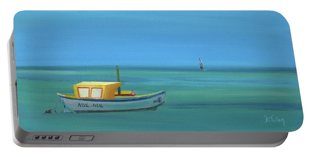 Aruba Portable Battery Charger featuring the painting Aruba by Donna Tuten