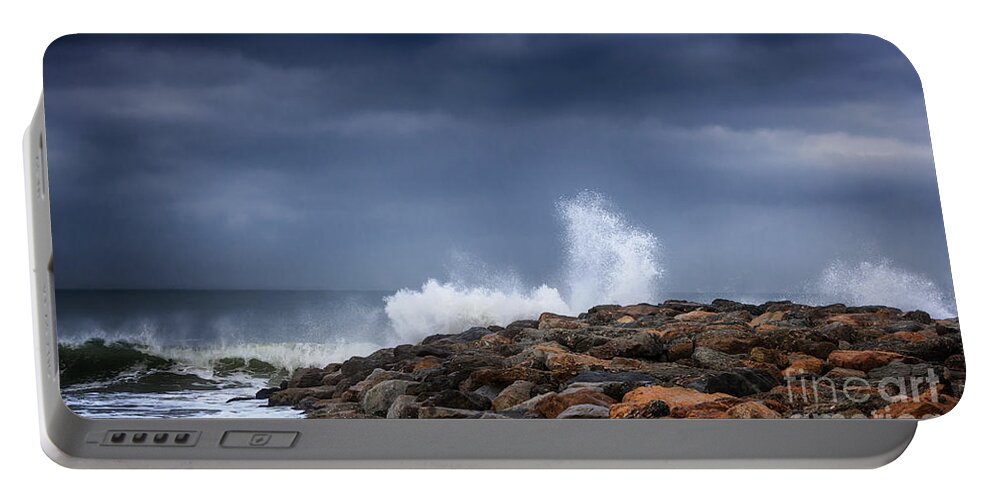 Storm Portable Battery Charger featuring the photograph As The Storm Turns by David Millenheft