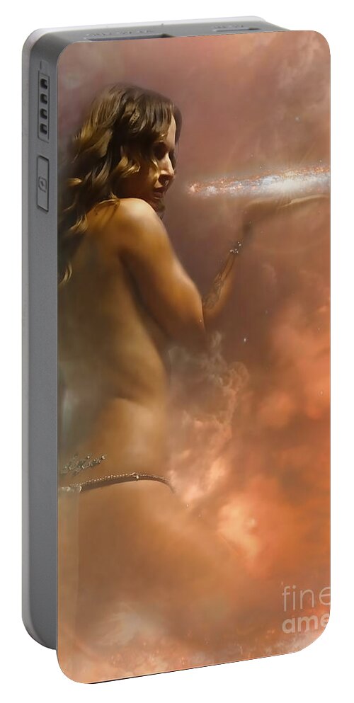 Recre8creation Portable Battery Charger featuring the digital art Genesis by Recreating Creation