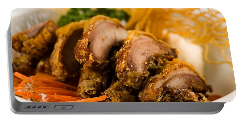 Asian Portable Battery Charger featuring the photograph Asian Fried Duck by Raul Rodriguez
