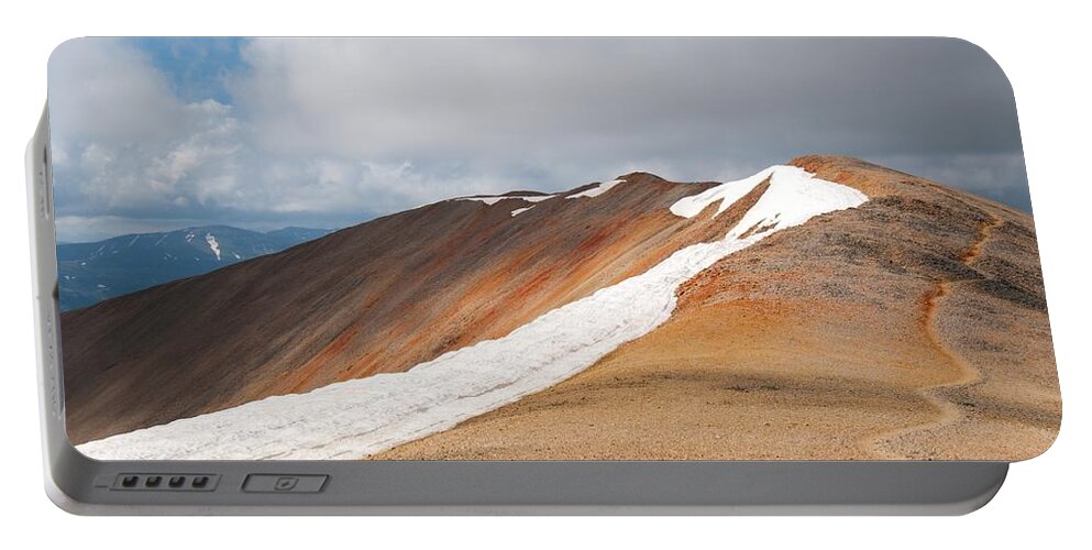 14er Portable Battery Charger featuring the photograph Atop Redcloud Peak by Cascade Colors