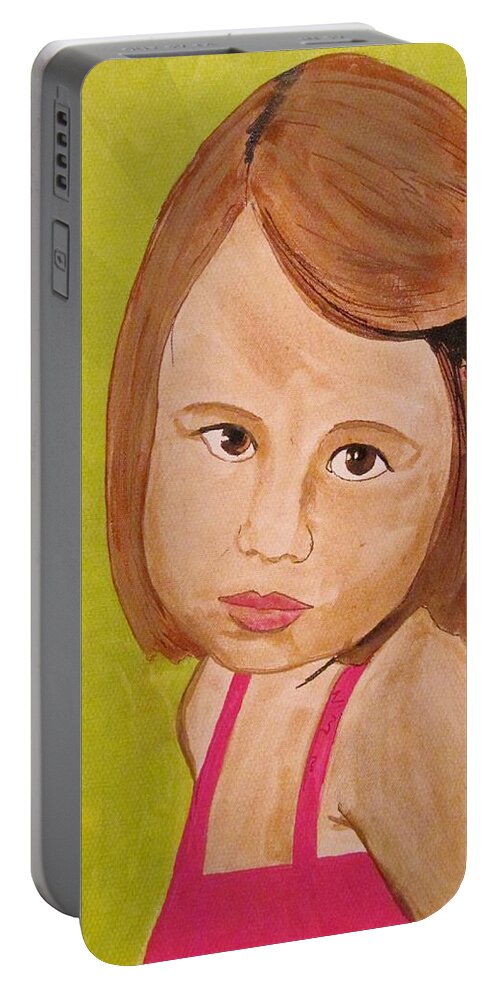 Aurora Portable Battery Charger featuring the painting Aurora by MB Dallocchio