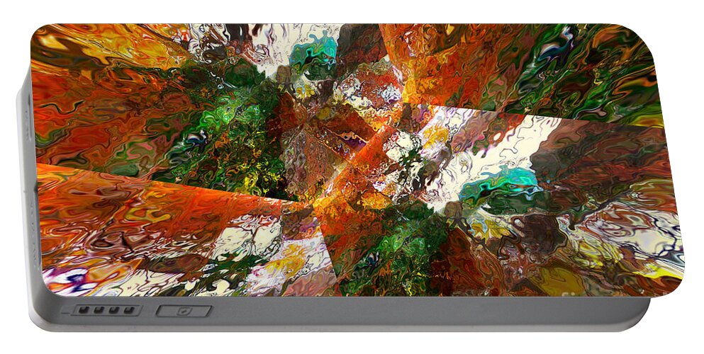 Hotel Art Portable Battery Charger featuring the digital art Autumn Abstract by Margie Chapman