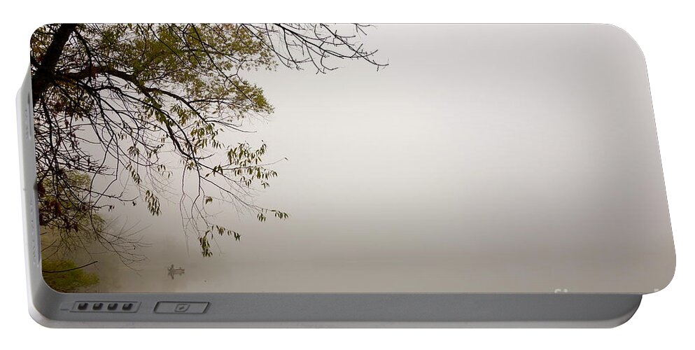 Fishing Portable Battery Charger featuring the photograph Autumn Mist by Jacqueline Athmann