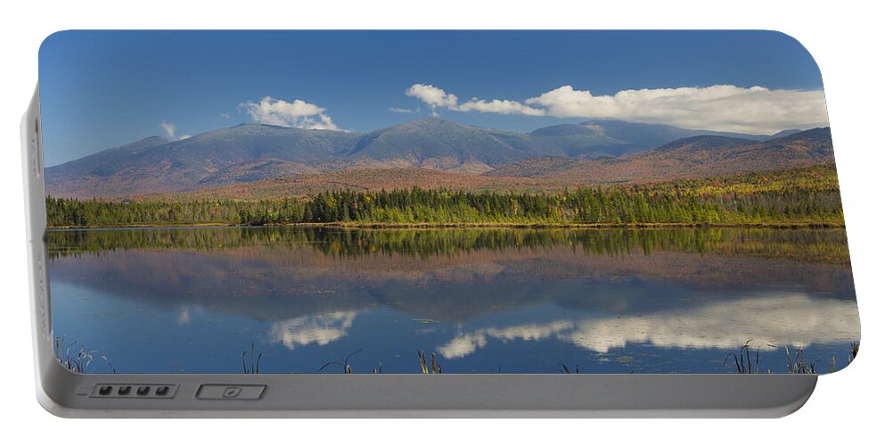 New Hampshire Portable Battery Charger featuring the photograph Autumn Reflections at Cherry Pond by White Mountain Images