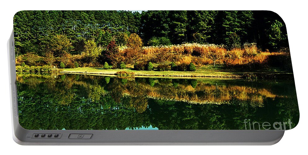 Autumn Reflections Portable Battery Charger featuring the photograph Autumn Reflections by Lydia Holly