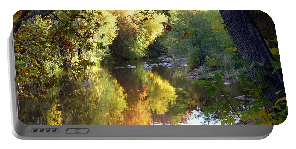 Sedona Portable Battery Charger featuring the photograph Autumn Reflections by Mars Besso