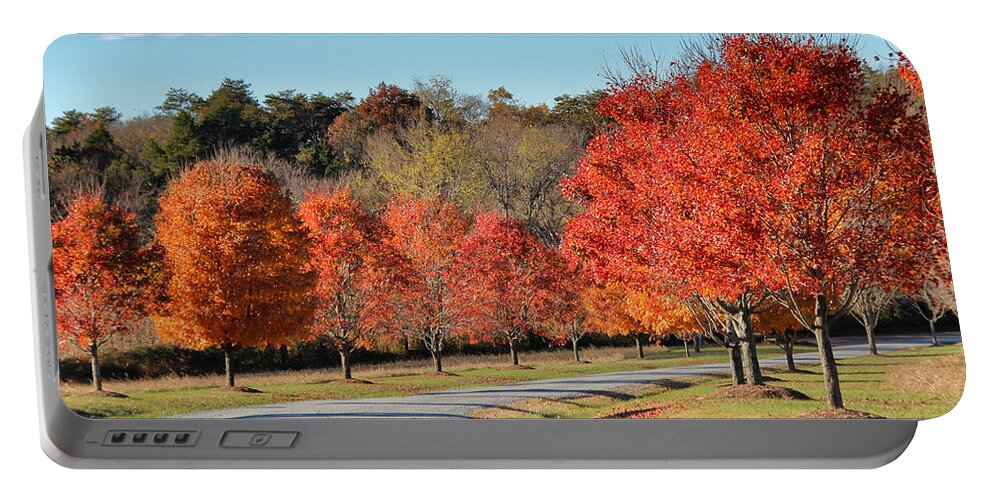 Autumn Road Portable Battery Charger featuring the photograph Autumn Road by Jemmy Archer