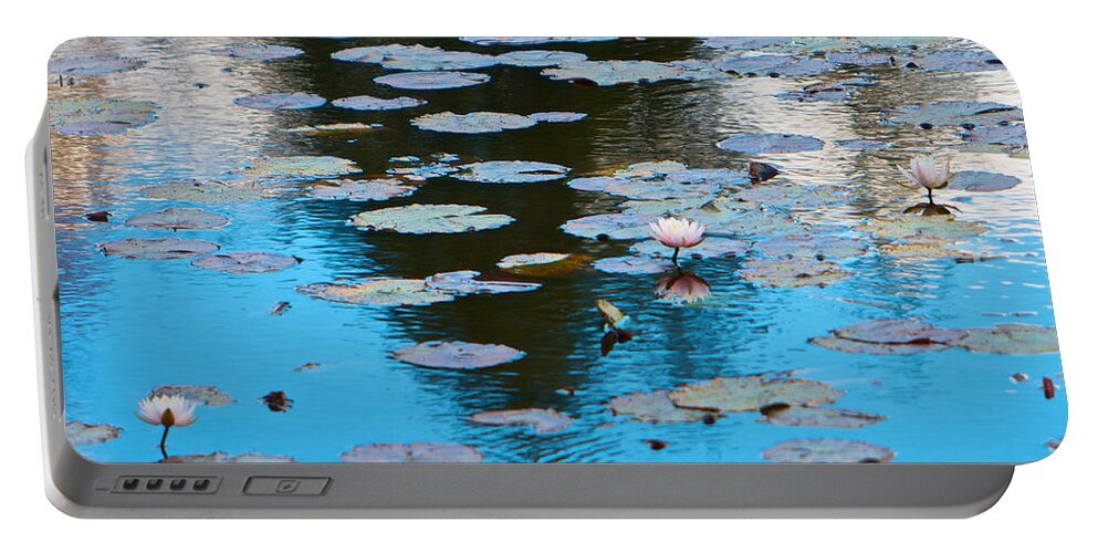 Waterlilies Portable Battery Charger featuring the photograph Autumn Waterlilies by Kristin Hatt