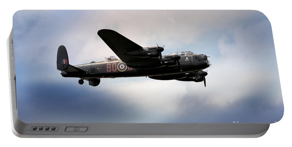 Avro Portable Battery Charger featuring the digital art Avro Lancaster Bomber by Airpower Art