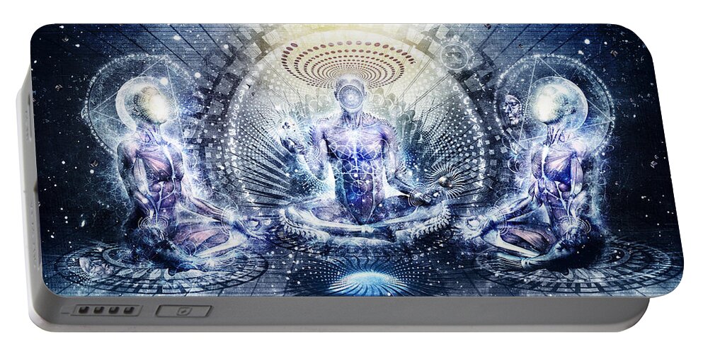 Spiritual Portable Battery Charger featuring the digital art Awake Could Be So Beautiful by Cameron Gray