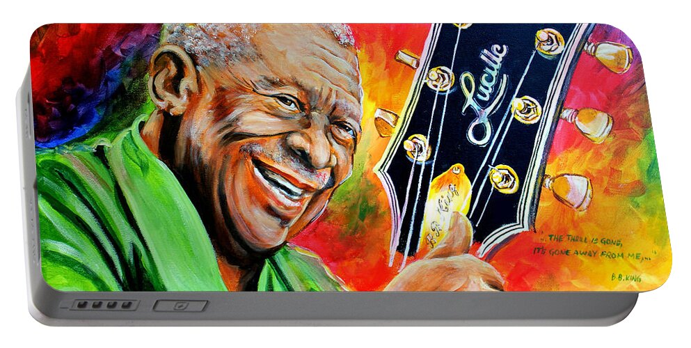 Blues Portable Battery Charger featuring the painting B. B. King by Karl Wagner