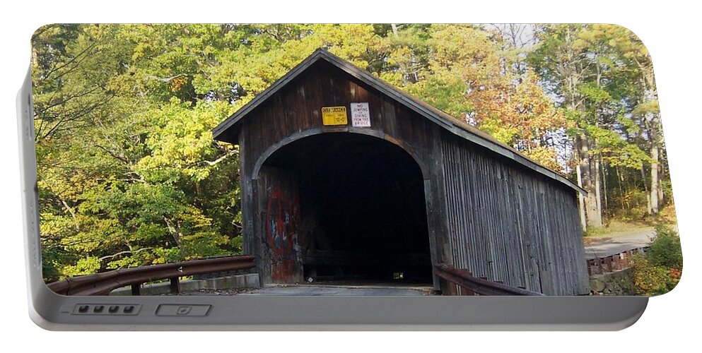 Bridges Photographs Portable Battery Charger featuring the photograph Babbs Covered Bridge by Catherine Gagne