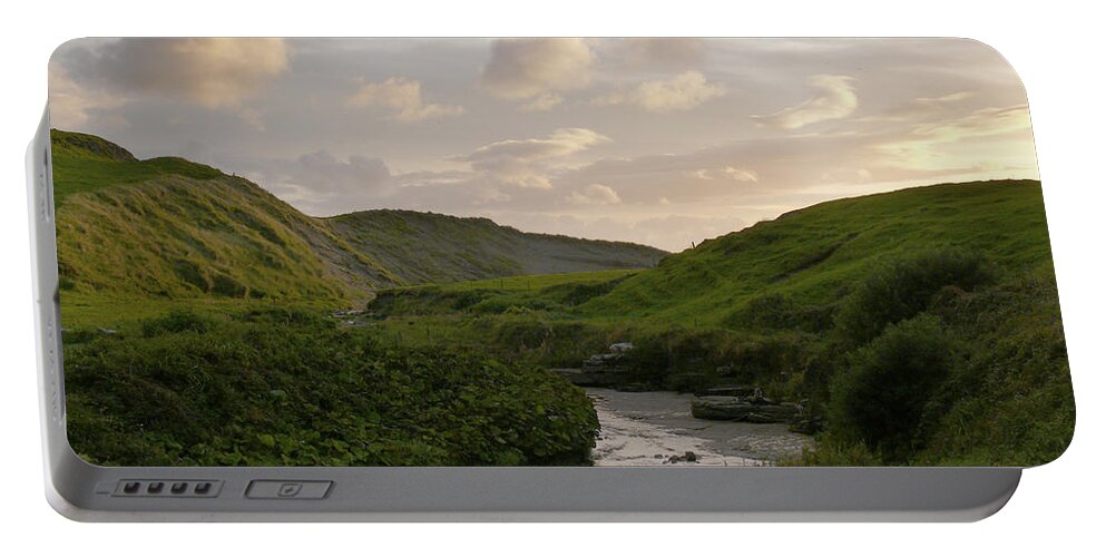 Travel Portable Battery Charger featuring the photograph Backroads Ireland by Mike McGlothlen