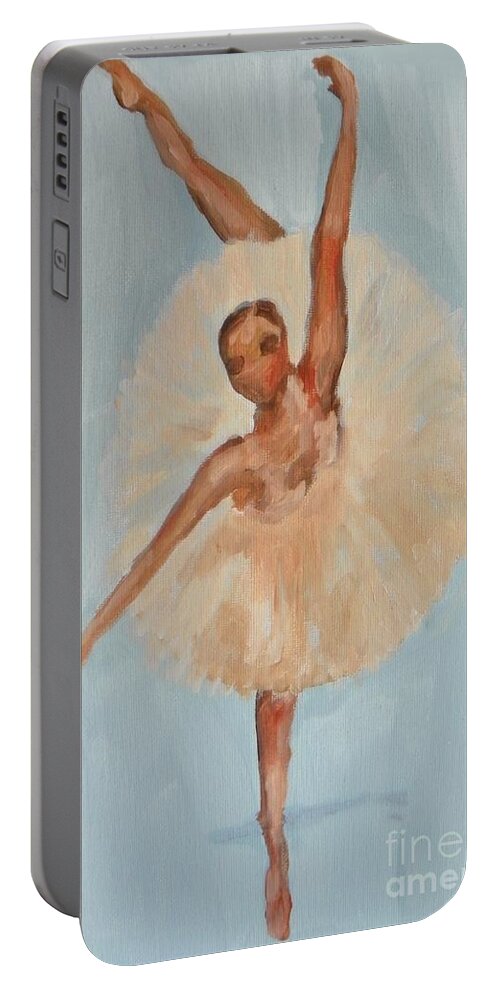 Acrylic Portable Battery Charger featuring the painting Ballerina by Marisela Mungia
