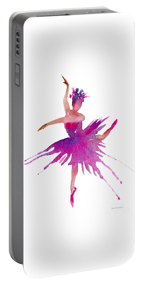 Ballet Portable Battery Charger featuring the painting Ballet Arabesque by Amy Kirkpatrick