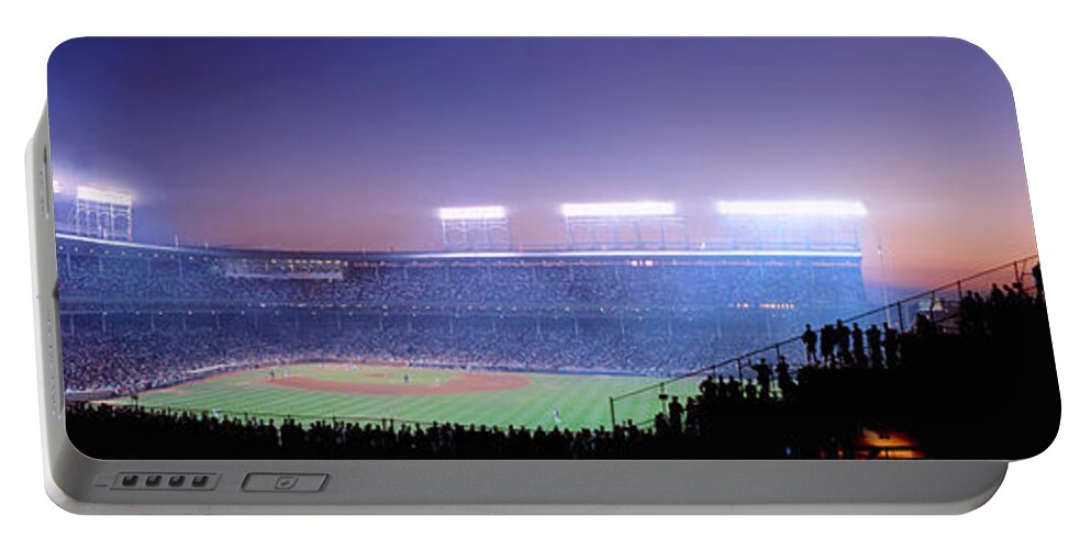 Photography Portable Battery Charger featuring the photograph Baseball, Cubs, Chicago, Illinois, Usa by Panoramic Images