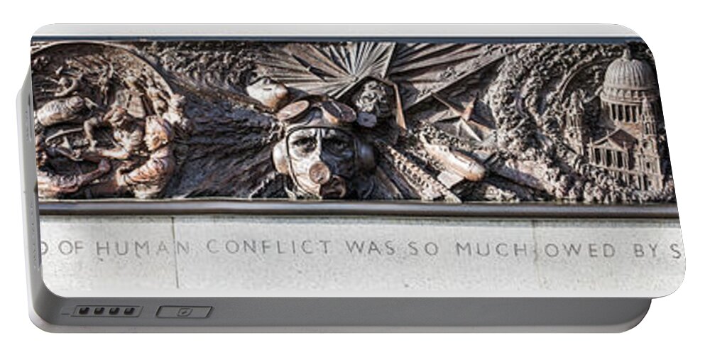 Battle Of Britain Portable Battery Charger featuring the photograph Battle of Britain Monument London by Gary Eason
