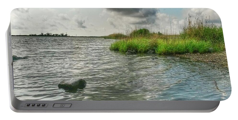 Bayou Portable Battery Charger featuring the photograph Bayou Sale Fishing Hole by John Duplantis