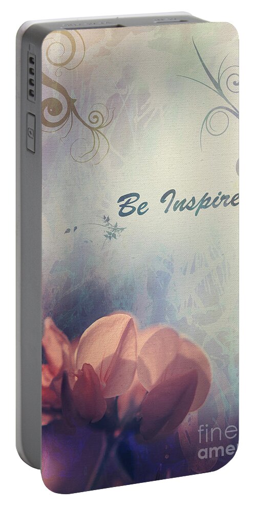 Flower Portable Battery Charger featuring the photograph Be Inspired 01b - Poster by Aimelle Ml