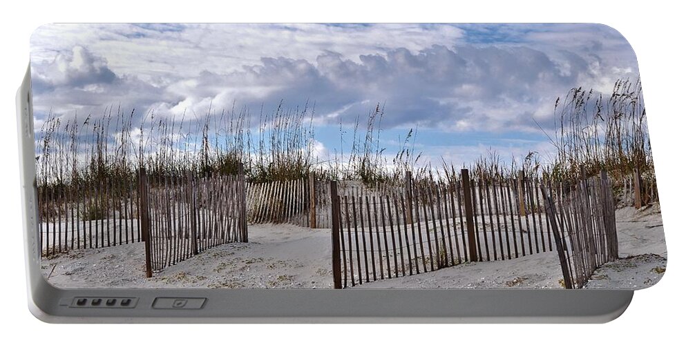 Beach Portable Battery Charger featuring the photograph Beach At Pawleys Island by Kathy Baccari