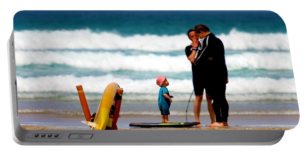 Cornwall Portable Battery Charger featuring the photograph Beach Baby by Terri Waters
