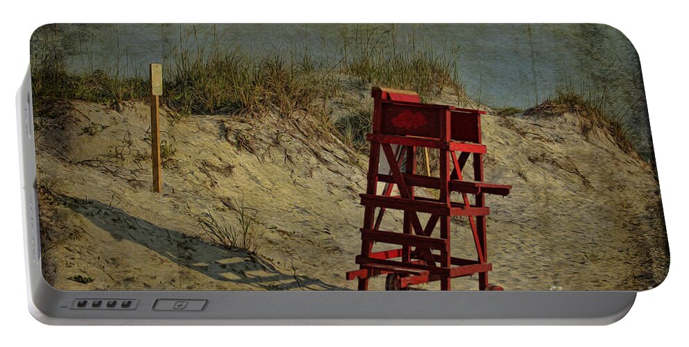 Beach Portable Battery Charger featuring the photograph Beach Dune by Deborah Benoit