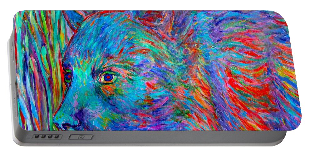 Bear Portable Battery Charger featuring the painting Bear Beauty by Kendall Kessler