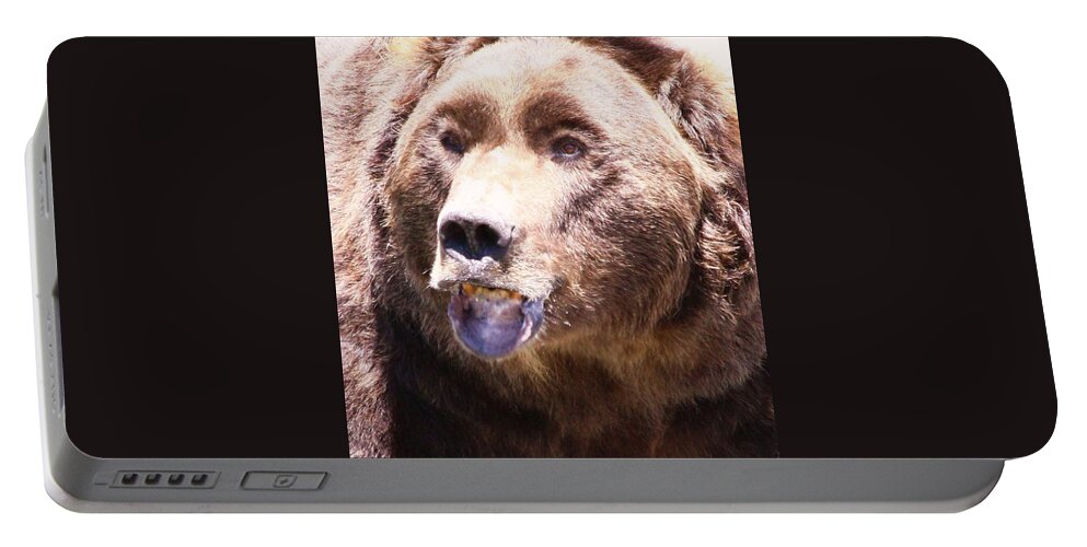 Grizzly Portable Battery Charger featuring the photograph Bearing My Teeth by Shane Bechler
