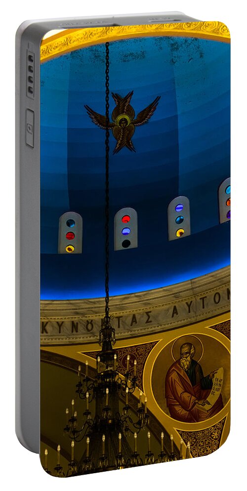 1948 Portable Battery Charger featuring the photograph Beautiful Above at St Sophia by Ed Gleichman