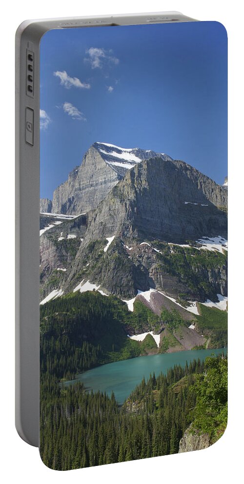 Glacier Portable Battery Charger featuring the photograph Beautiful Grinnell Lake by Brian Kamprath