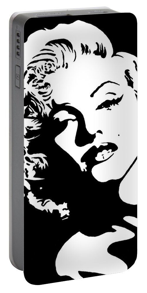 Marilyn Monroe Original Pop Art Portable Battery Charger featuring the painting Beautiful Marilyn Monroe original acrylic painting by Georgeta Blanaru