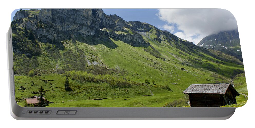 Flower Portable Battery Charger featuring the photograph Beautiful Swiss Alps by Brian Kamprath