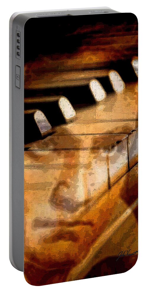 Classical Music Portable Battery Charger featuring the digital art Beethoven by John Vincent Palozzi