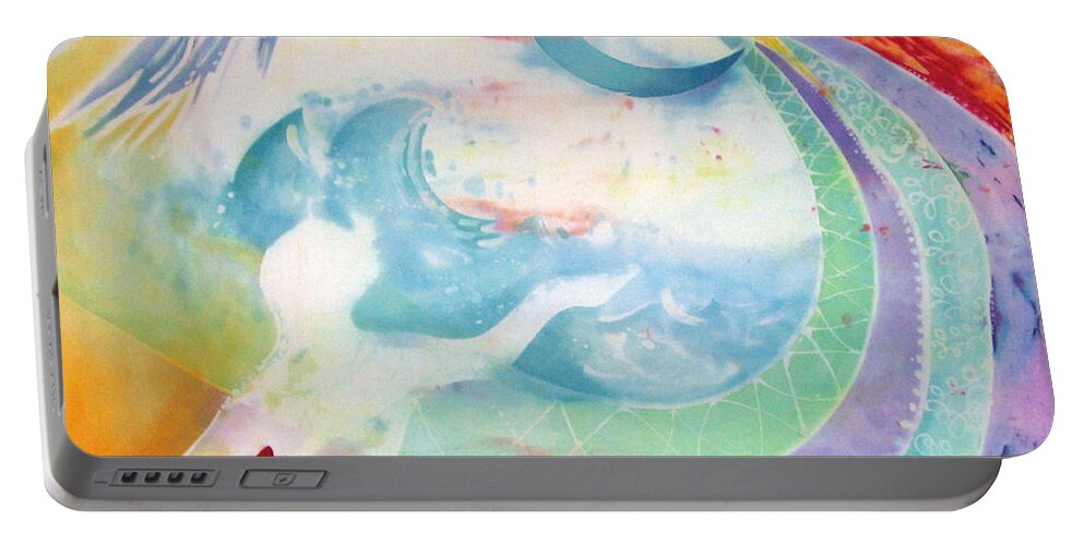 Spirituality Portable Battery Charger featuring the painting Beloved  by Anna Lisa Yoder