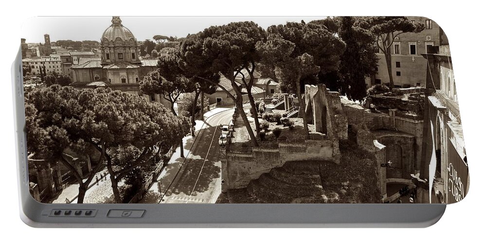 Rome Portable Battery Charger featuring the photograph Below the Capitoline Hill by Eric Tressler