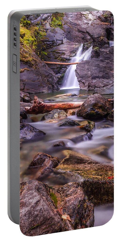 Canada Portable Battery Charger featuring the photograph Below the falls by Thomas Nay