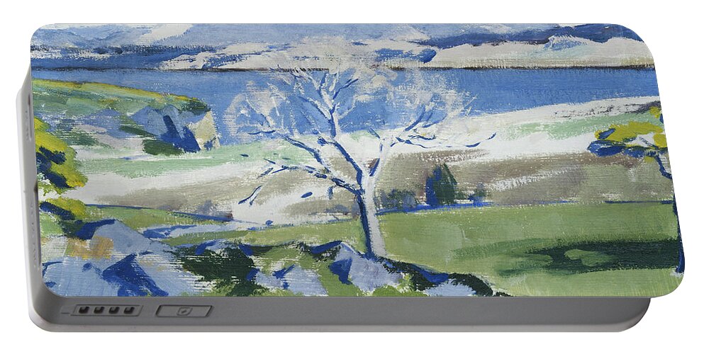 20th Century Portable Battery Charger featuring the painting Ben Cruachan from Achnacraig by Francis Campbell Boileau Cadell