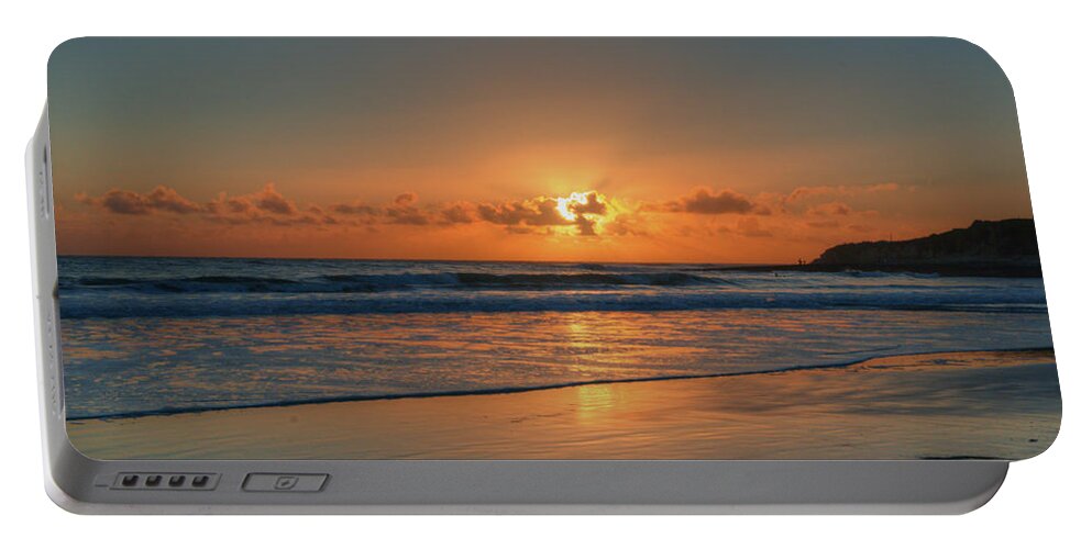 Surf Portable Battery Charger featuring the photograph Beyond the surf by Patricia Dennis