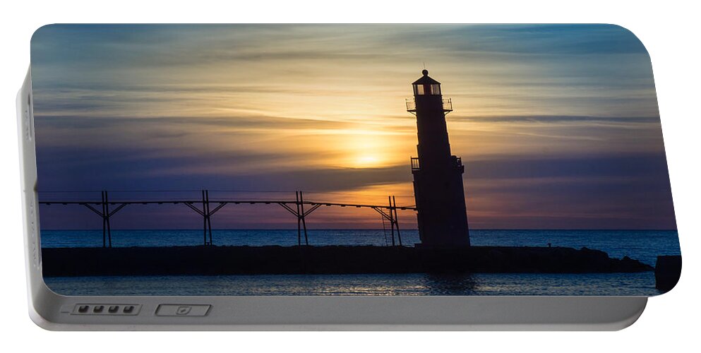 Lighthouse Portable Battery Charger featuring the photograph Beyond the Veil by Bill Pevlor